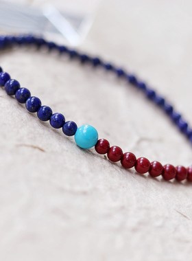 天然青金石手链女ins小众设计高级感个性冷淡风2021新款高档气质