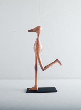 抽象人形艺术摆件尖嘴人现代动物人雕塑摆件客厅样板间桌面装饰品