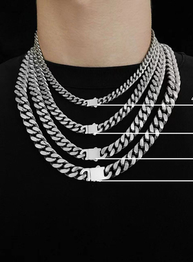 欧美经典古巴项链男霸气宽版