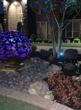 制做各类灯光照明网红雕塑不锈钢圆球雕塑工程厂家深化设计