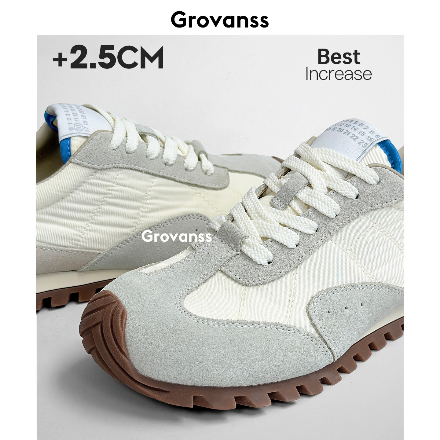 高梵诗板鞋复古拼色德训鞋女2026春季新款内增高平底休闲运动鞋女,淘宝优惠券,粉丝福利购,淘宝优惠卷