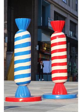 户外玻璃钢圣诞老人雕塑圣诞树卡通雪人糖果礼盒摆件商场景区装饰