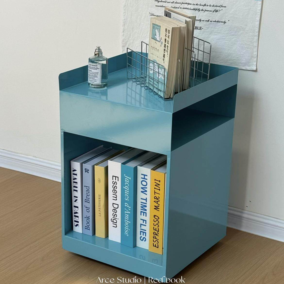 北欧设计师沙发边几家用卧室网红西子蓝床头柜可移动推车收纳边柜,淘宝优惠券,粉丝福利购,淘宝优惠卷