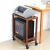 Nanzhu desktop computer main chassis bracket integrated printer storage rack floor-standing mobile bracket storage shelf wooden