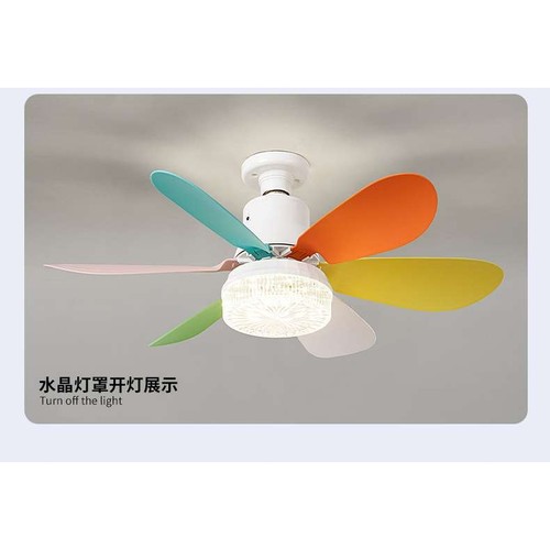 小型风扇灯E27螺口 吊扇灯餐厅卧室风扇灯风扇灯客厅灯头款吊扇灯 - 图3