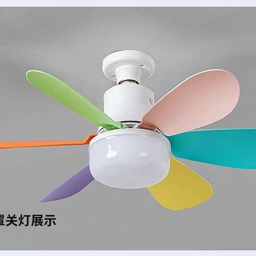 小型风扇灯E27螺口 吊扇灯餐厅卧室风扇灯风扇灯客厅灯头款吊扇灯 - 图1