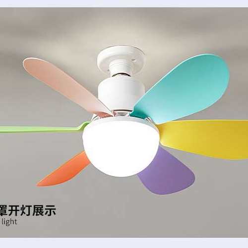小型风扇灯E27螺口 吊扇灯餐厅卧室风扇灯风扇灯客厅灯头款吊扇灯 - 图2