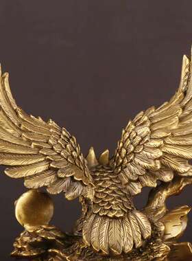 杨铜记 铜大展宏图 铜老鹰 铜雄鹰展翅 铜老鹰摆件 拼搏鹰