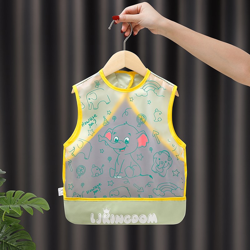 Baby coveralls, children's eating bibs, waterproof and dirt-proof, summer thin, men's and women's baby S food supplements, children's reverse wear protection