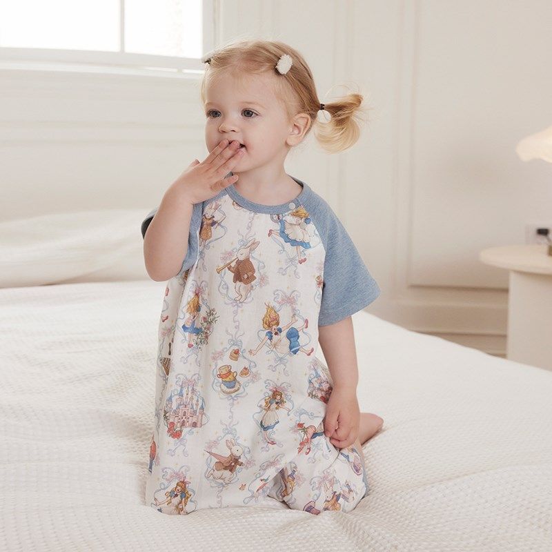 721星球亲子款婴儿睡袋夏季短袖C两粒扣睡袋儿童竹棉短袖宝宝宽松,淘宝优惠券,粉丝福利购,淘宝优惠卷