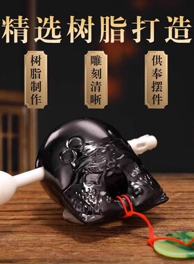 木鱼敲打击乐器寺庙静心摆件办公室解压神器家用法器一套棒槌垫子