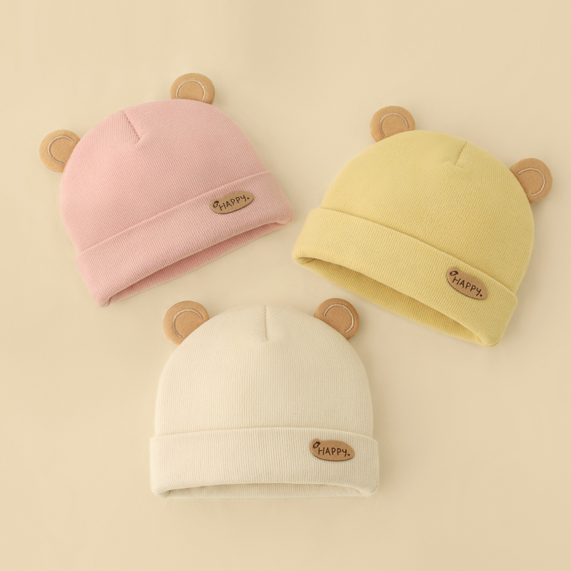 新生儿胎帽秋冬季加厚纯棉a类初生婴儿0-3个月小月龄宝宝帽子超萌 - 图3