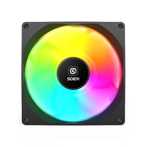 硕一 9025 白色散热器9cm机箱风扇cpu 温控PWM静音ARGB神光同步 - 图2
