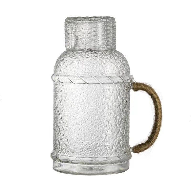 复古锤纹高硼硅玻璃冷水壶耐高温泡茶壶大容量家用凉水壶杯子套装,淘宝优惠券,粉丝福利购,淘宝优惠卷