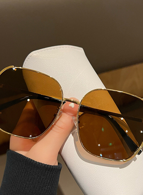 速发素太大框镜脸偏光遮个性复古颜级感太男韩版潮抗UV