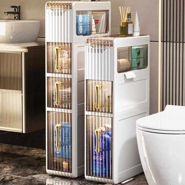 Direct sales new drawer bedside storage cabinet household clip-on floor-standing storage cabinet bathroom kitchen gap washing
