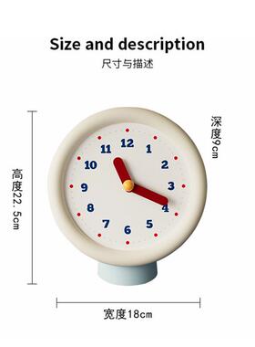 现货新款轻奢米白钟表时钟多巴胺个复J古座钟表挂静音客厅摆钟