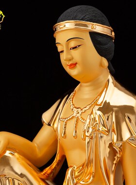 速发16寸纯铜鎏金歪脖老母神像歪脖老祖师佛像金供摆件奉身