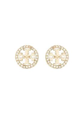 Tory Burch 女士 SS26 手链 ORECCHINI CIRCLE-STUD 水晶徽标手链