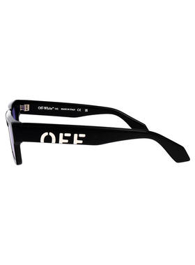 Off-White 中性（成人） SS26 太阳镜 光泽黑色醋纤太阳眼镜