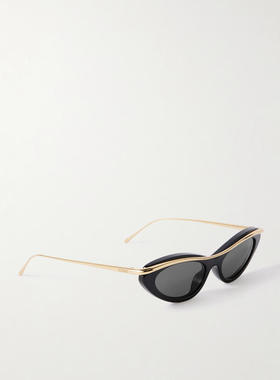 Loewe 女士 太阳镜 猫眼镀金醋纤太阳眼镜