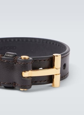 Tom Ford汤姆 福特 男款T 皮革手链 迷衣时尚