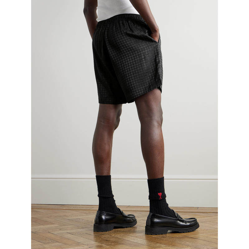 Amiri 男士 SS25 短裤 直筒提花抽绳短裤,淘宝优惠券,粉丝福利购,淘宝优惠卷