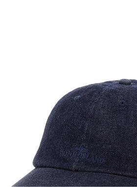 Stone Island 石头岛 男士 FW26 棒球帽 9100001 靛蓝水洗牛仔