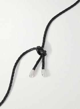 Khaite 女士 SS26 项链/吊坠 荷花中号编织皮革镀银项链