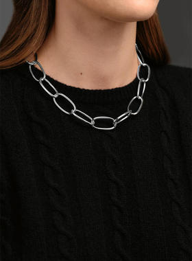 Federica Tosi 女士 FW25 项链/吊坠 银色染色链条铜制女士项链