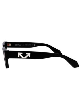Off-White 中性（成人） SS26 太阳镜 光泽黑色醋纤太阳眼镜