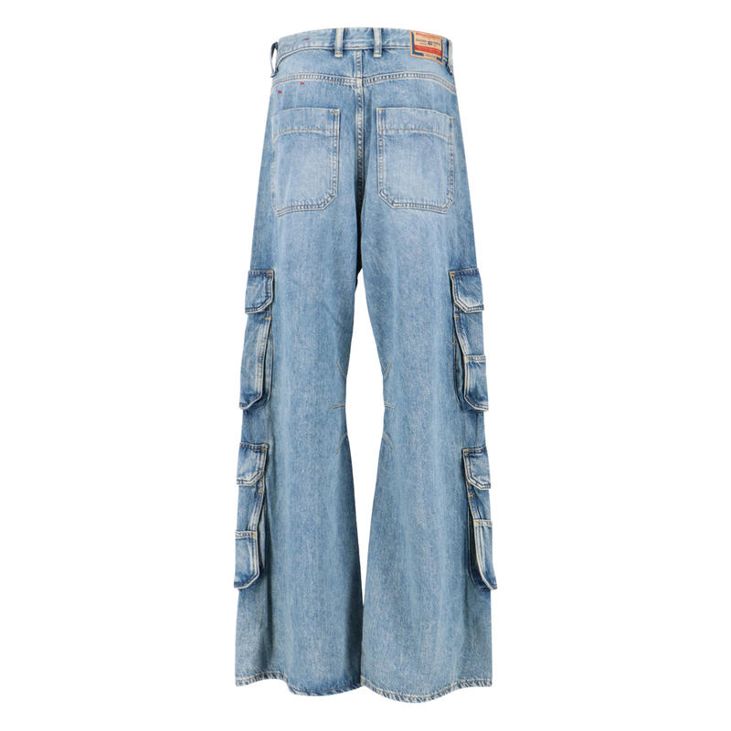 Diesel 女士 FW25 牛仔长裤 蓝色牛仔裤 - 图0