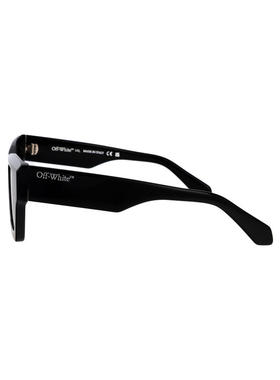 Off-White 中性（成人） SS26 太阳镜 光泽黑色醋纤太阳眼镜