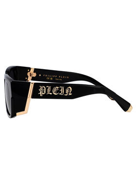 Philipp Plein 菲利普普兰 女士 SS25 太阳镜 黑色醋纤太阳眼镜