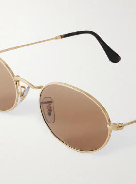 Ray-Ban 男士 太阳镜 圆框镀金太阳眼镜