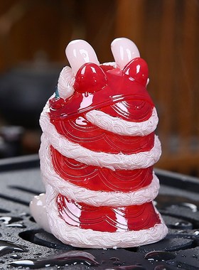 生肖兔年礼品摆件创意客厅办公室茶室桌面家居装饰品茶宠可养变色