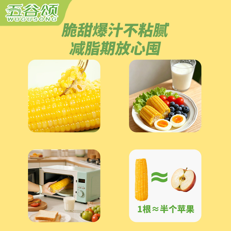 一定要带袋煮东北黄糯玉米软糯香甜黏玉米棒吉林轻食主食粗粮早餐