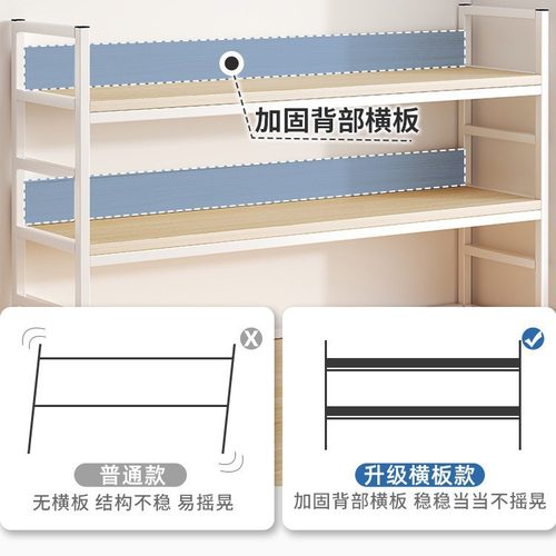 桌面书架桌上置物架学生家用书桌收纳架简易多层小架子工位储物架 - 图2