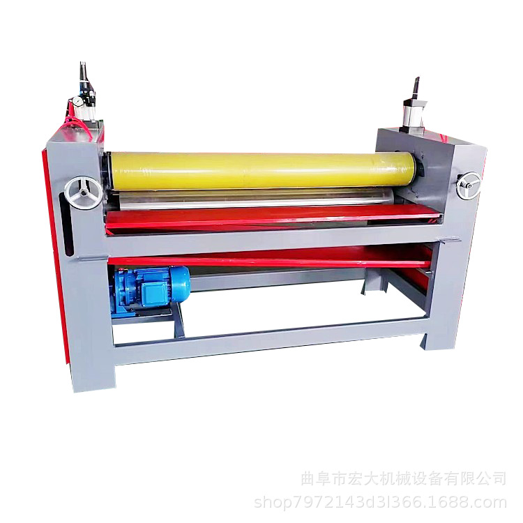 海绵珍珠棉复合自带胶卷膜 单面木工板白胶涂胶机 四辊硅胶辊滚胶 - 图2