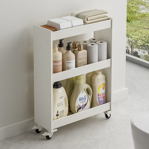 金属窄缝小推车厨房多功能夹缝移动置物架水果蔬菜收纳落地储物架 - 图2