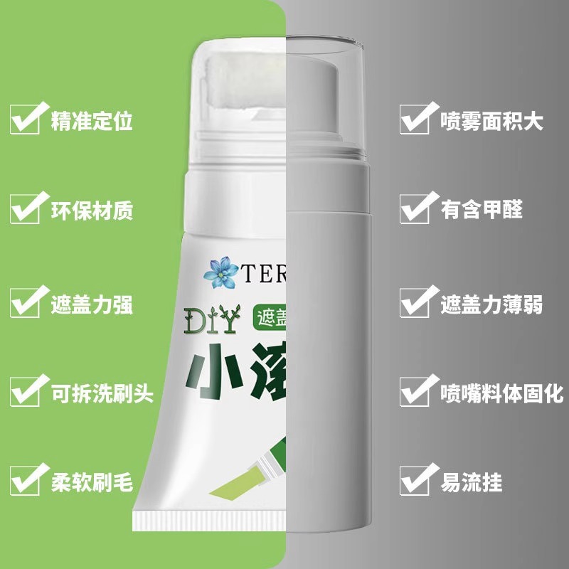 小滚刷补墙膏墙面修补膏墙壁自喷白色乳胶漆白墙自刷修复去污神器 - 图2