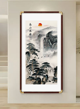 通用新中式玄关画入户走廊茶室