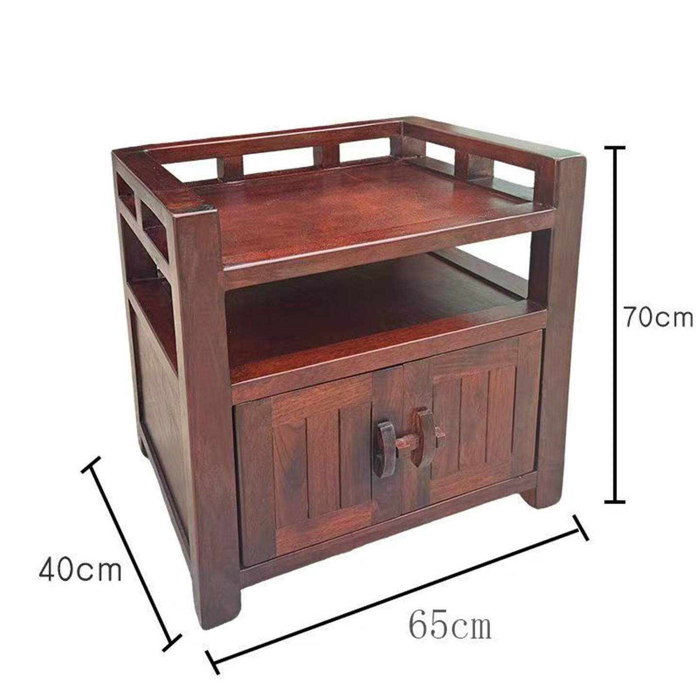 Solid wood sideboard, new Chinese style tea side cabinet, tea cabinet, corner table, storage cabinet, tea set storage rack, removable