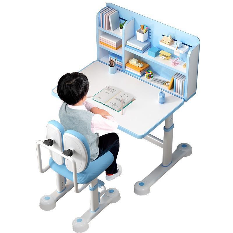 Children's study table elementary school students' writing homework desk home use simple children's desk chair lifting table set