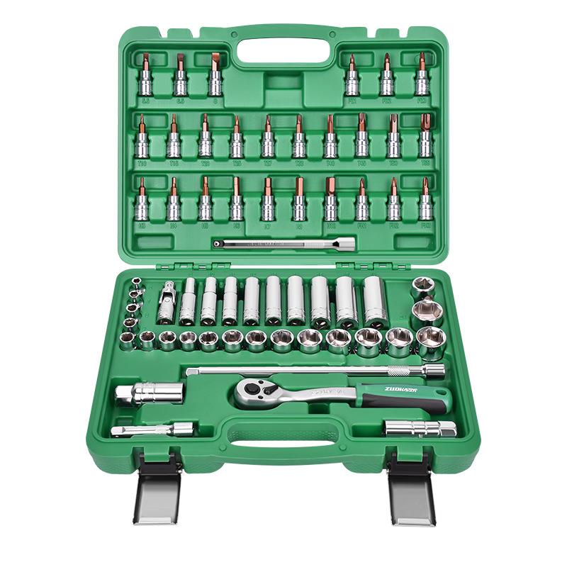 61件套中飞套筒套装10mm系列3/8棘轮汽修工具套筒扳手随车工具 - 图3