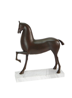 新中式家居客厅玄关马摆件样板房售楼处别墅家具卖场轻奢软装饰品