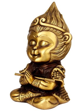 朴器 铜孙悟空摆件铜齐天大圣摆件