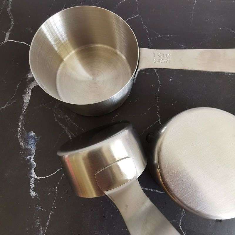 304不锈钢量杯15/30/40/50/60/80//100/160/180/240ml量勺融新品 - 图1