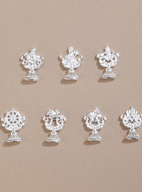 速发S八吉件摆祥迷你八瑞物七政宝装饰用品吉祥八宝套装装饰物