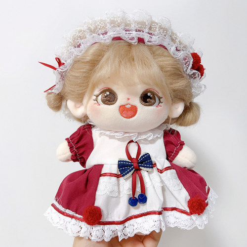 现货20cm无属性娃衣棉花娃娃款洋装公主裙玩偶公仔换装衣服着替 - 图0